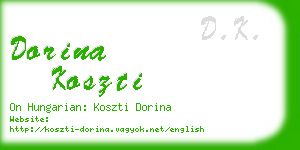 dorina koszti business card